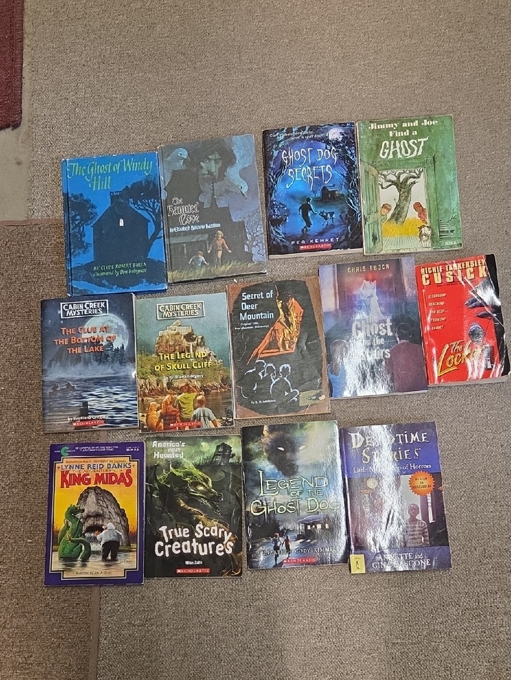 Lot of 13 scholastic spooky and‎ haunting books